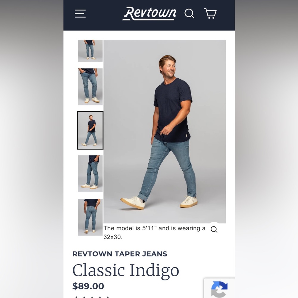 Revtown tapered jeans